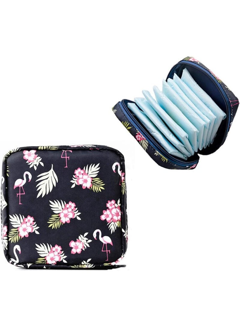 Portable Sanitary Pad Storage Bag – Zipper Organizer for Menstrual Pads, Tampons, and First Period Kit, Perfect for Teen Girls & Women, Multicolor - Image 1